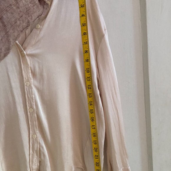 Satin Women's Button up Blouse - Picture 3 of 3